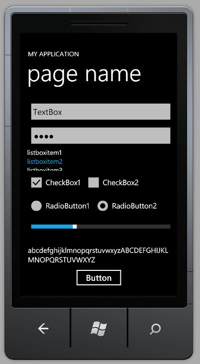 Windows Phone 7のコンポーネントを使ってみる