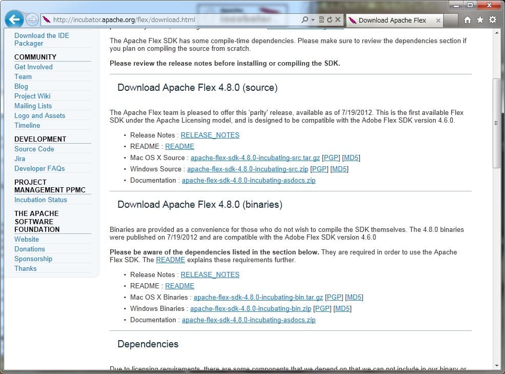 Apache Flex 4.8.0 | DevelopersIO