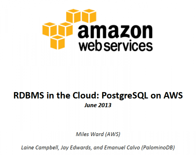 RDBMS in the Cloud: PostgreSQL on AWSを読んでみた | DevelopersIO