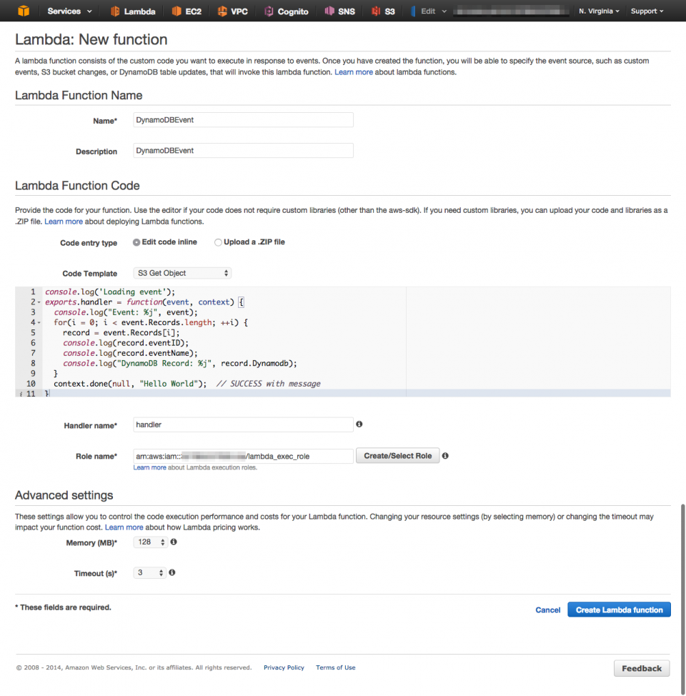 AWS Lambda と Amazon DynamoDB Streams を連係する | DevelopersIO