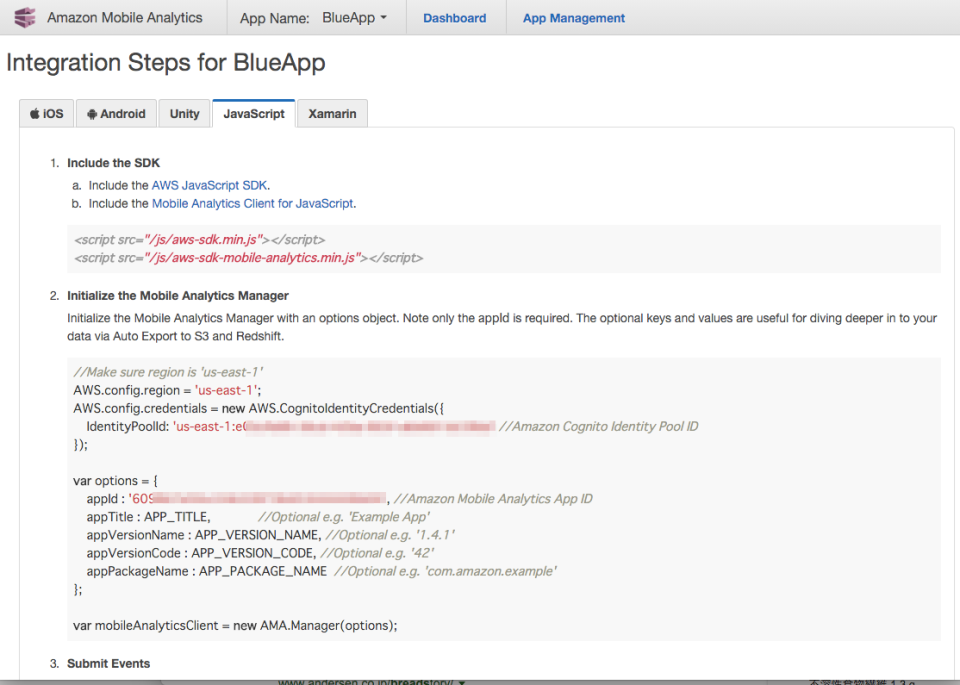 WebからJavaScriptで利用する Amazon Mobile Analytics #アドカレ2015 | DevelopersIO