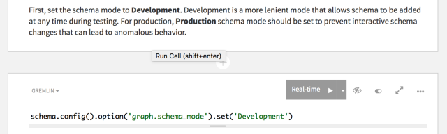 A studio cell is composed of a markdown or a Gremlin code editor.