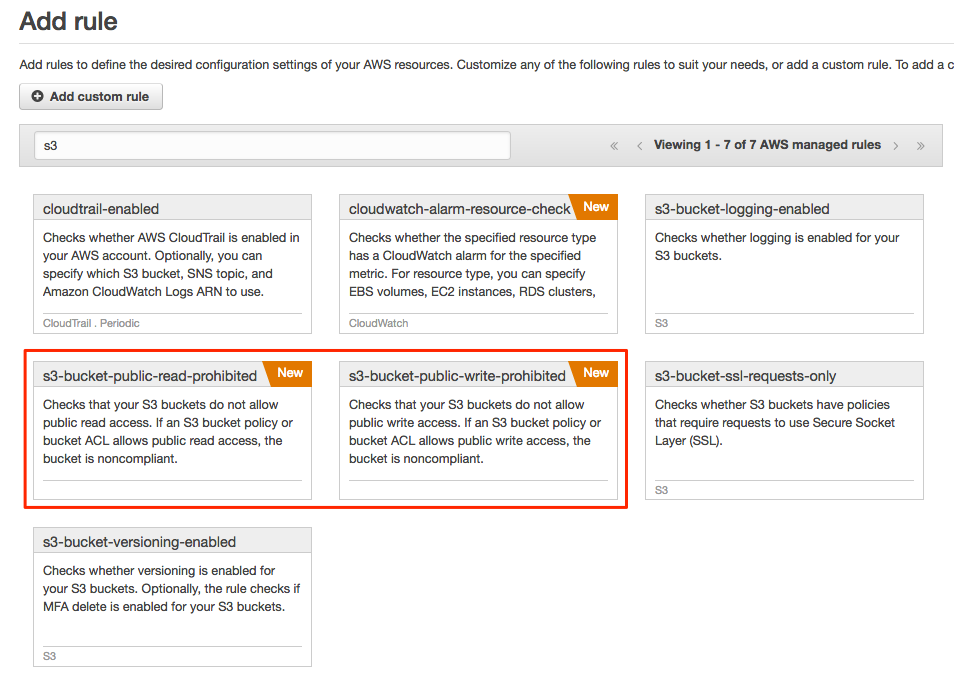 【アップデート】AWS Config RulesでS3のパブリックへの公開をチェックできるようになりました！！ DevelopersIO