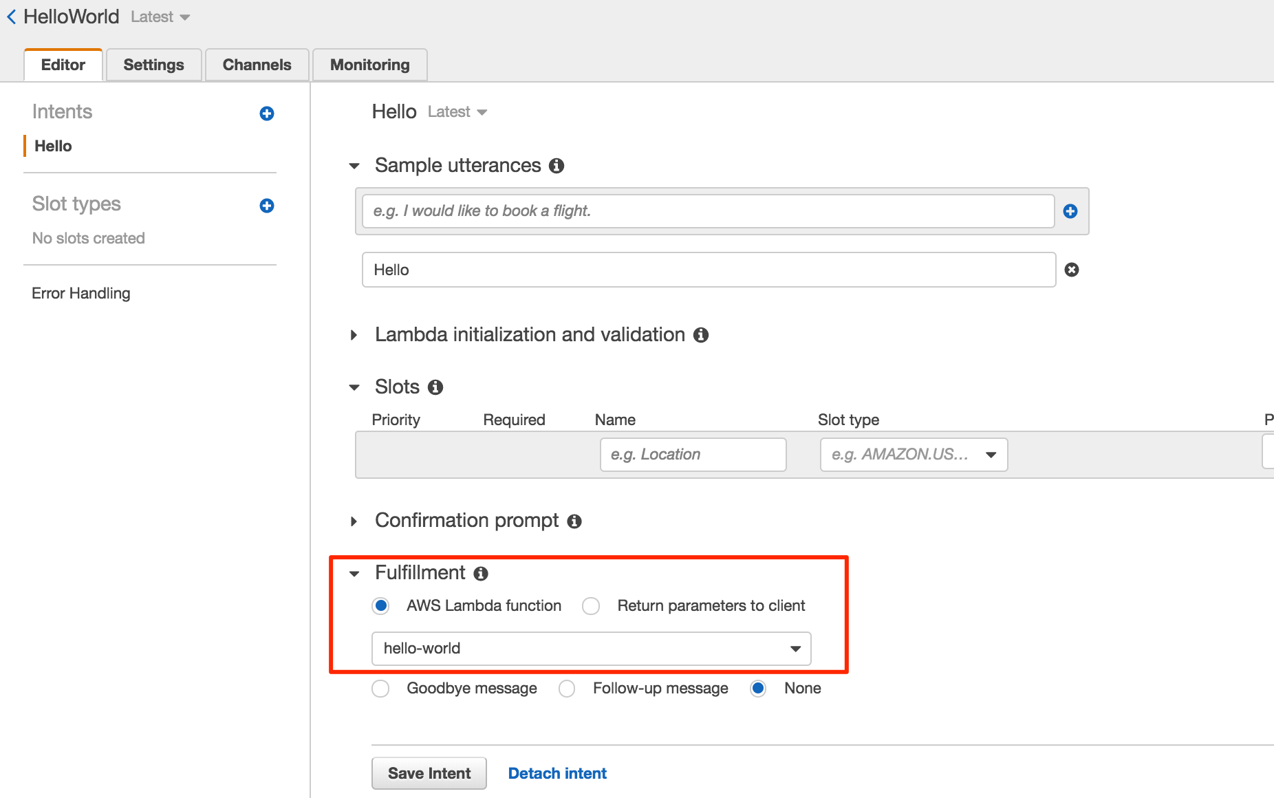 Amazon Lex で Hello World | DevelopersIO