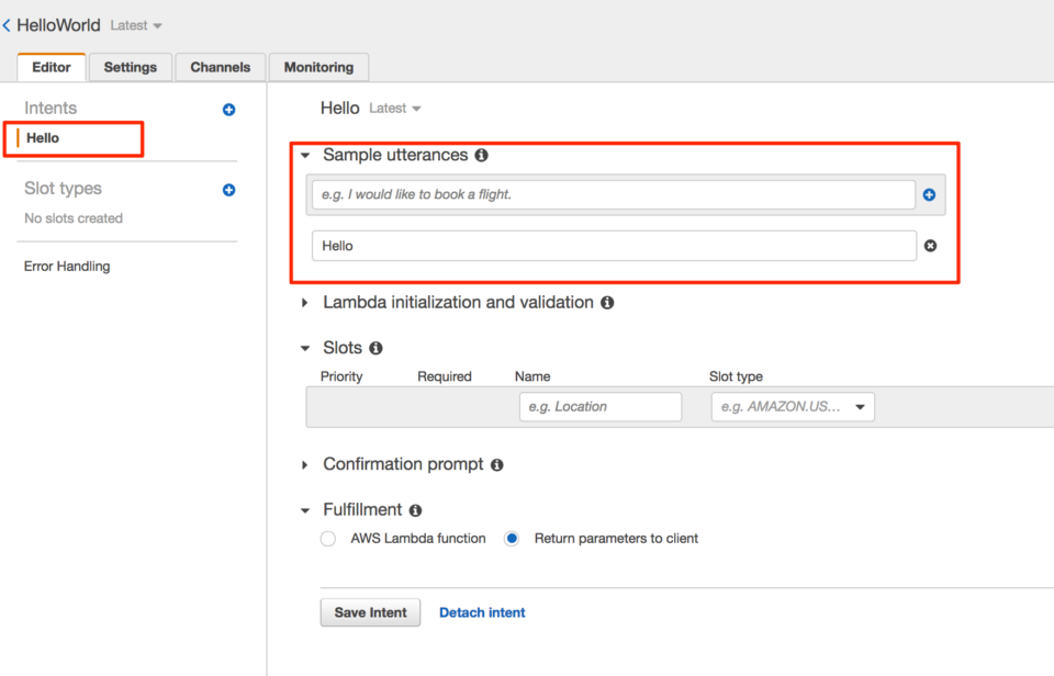 Amazon Lex で Hello World | DevelopersIO