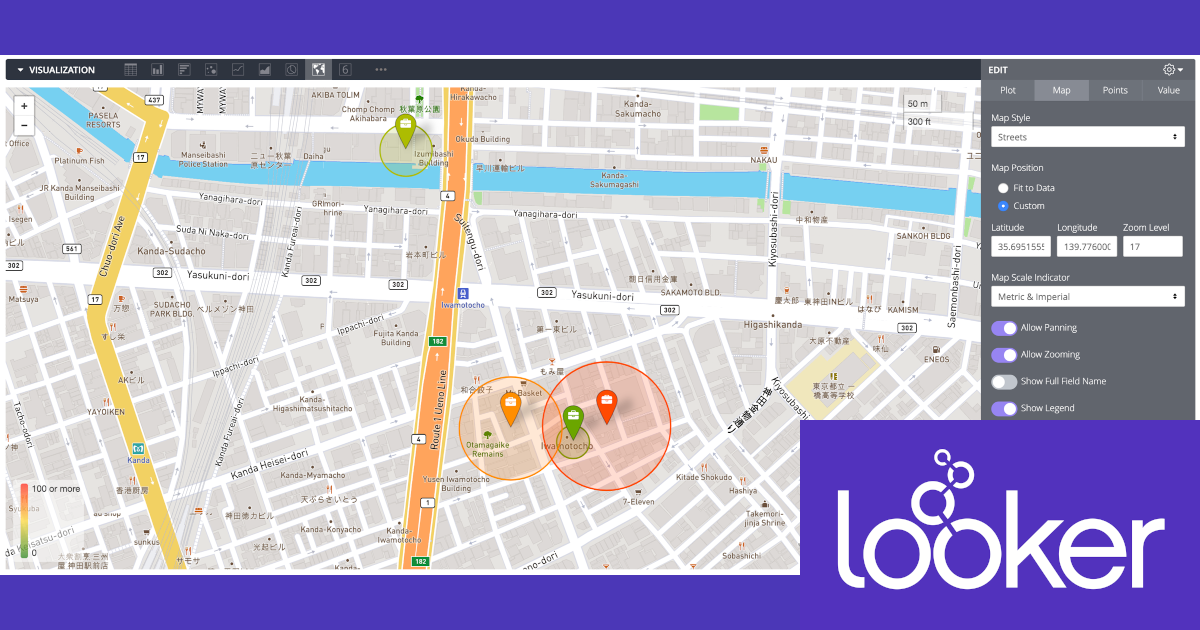 Lookerの可視化(Vizualization)で何が出来るか確認してみる – マップ(Map)編 #looker