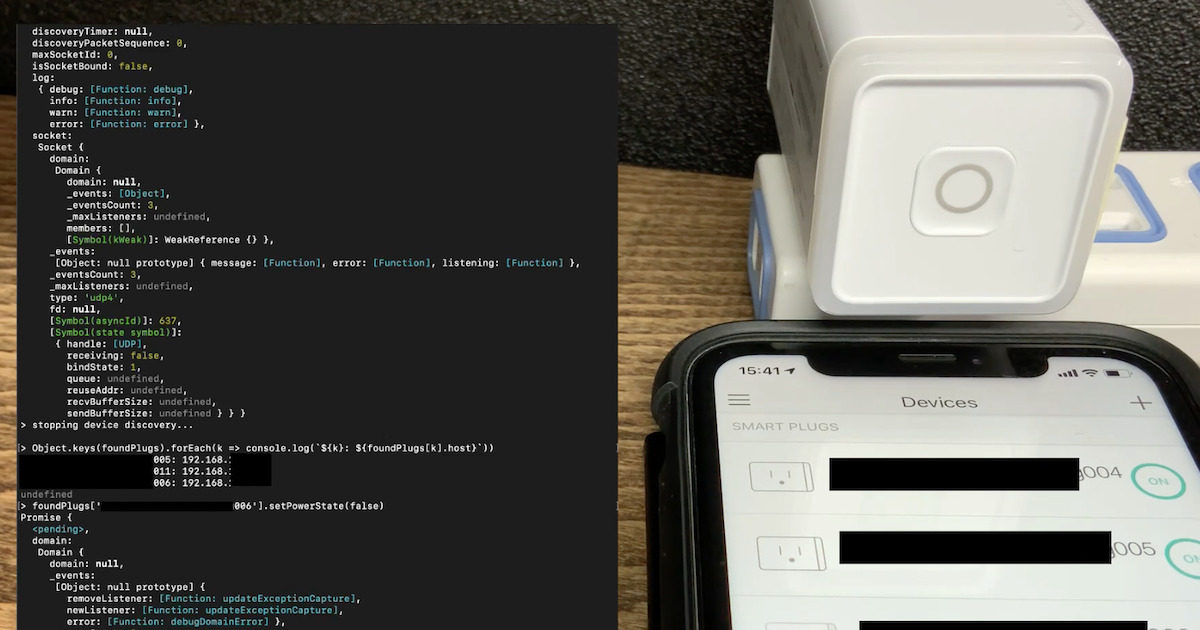 Control TP-Link smart plugs with tplink-smarthome-api