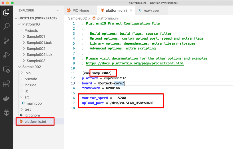 [M5Stack Core2 for AWS] PlatformIO を使用して、ArduinoでHello Worldしてみました ...