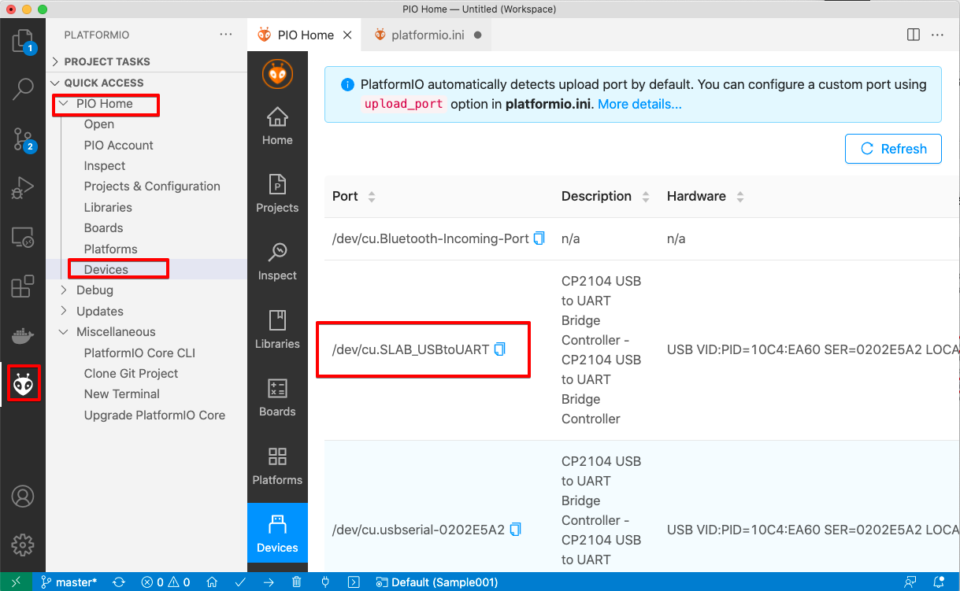 Visual Studio Code + PlatformIO 環境で M5Stack Core2 for AWS でHello Worldし ...
