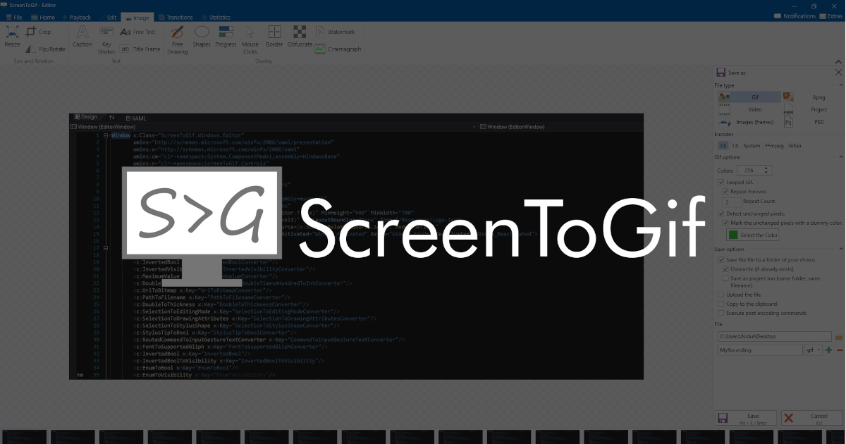 Windows で 画面操作を Gif で録画したいなら ScreenToGif がオススメ