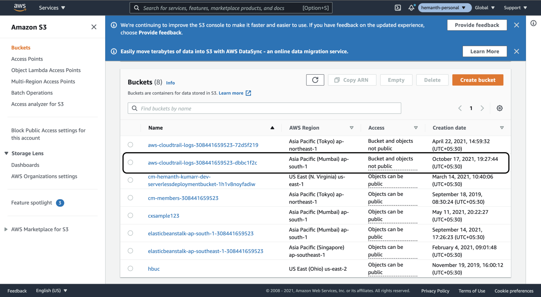 Analysis of Cloudtrail Data using AWS Quicksight to Know about Count of ...