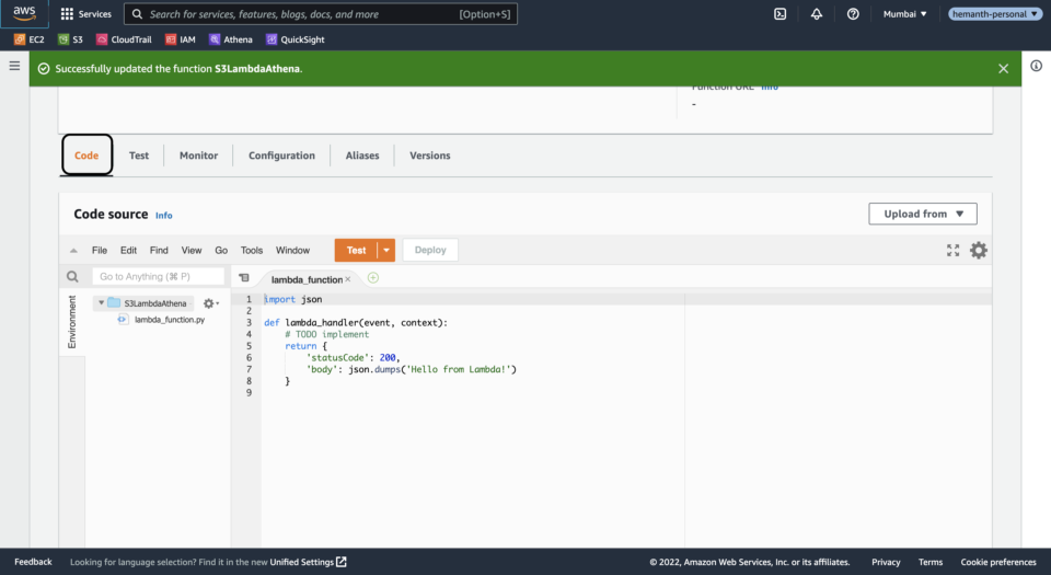 Querying AWS Athena using a Lambda Function | DevelopersIO