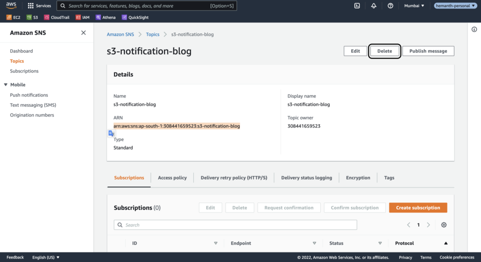 Email Notification using SNS and S3 event notification when Object is ...