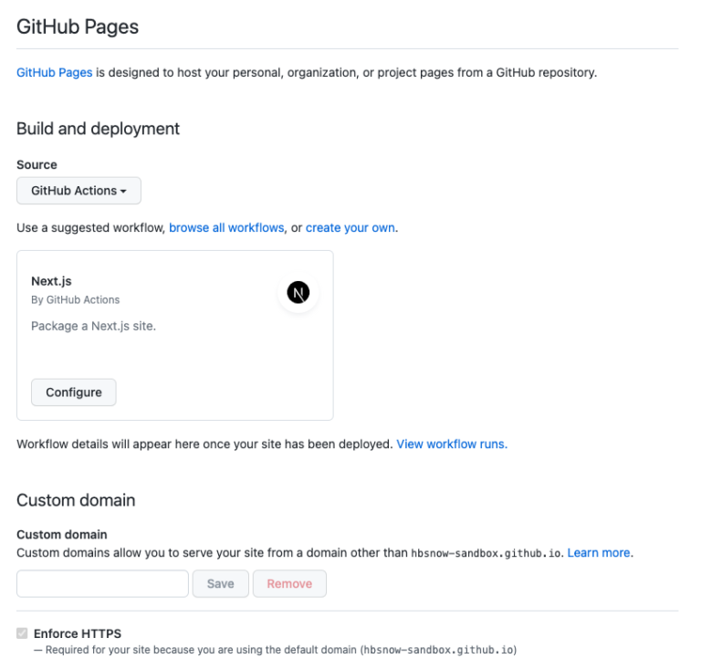 GitHub Pages のデプロイに Custom GitHub Actions Workflows を使用することで、ビルドの成果物の ...