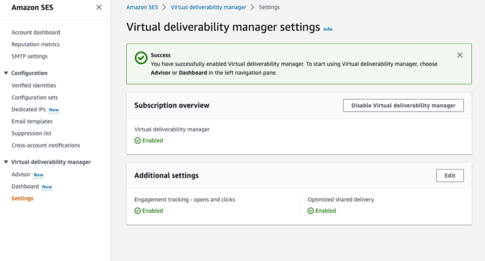 Amazon SES の新機能 Virtual Deliverability Manager を使ってみた | DevelopersIO