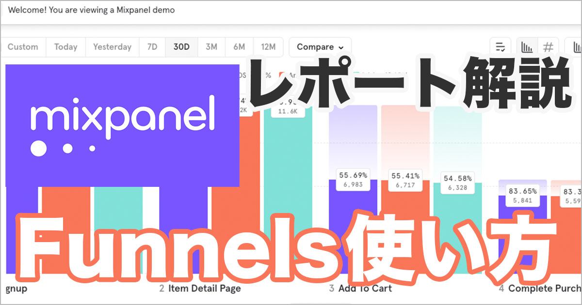 Mixpanelのファネル分析でイベント遷移率を可視化する！