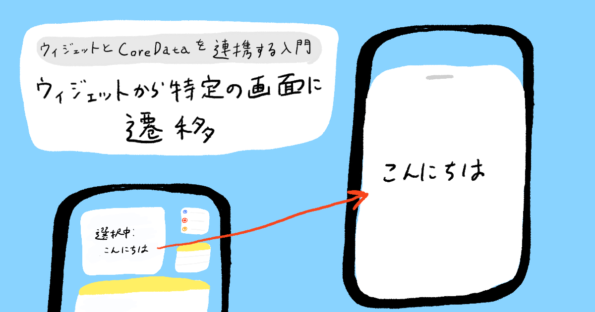 【iOS】ウィジェットとCoreDataを連携する入門〜ウィジェットから特定の画面に遷移〜