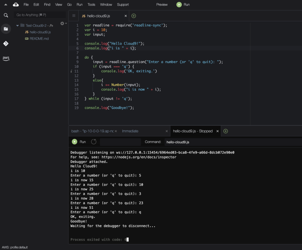 AWS Cloud9 사용해보기 | DevelopersIO