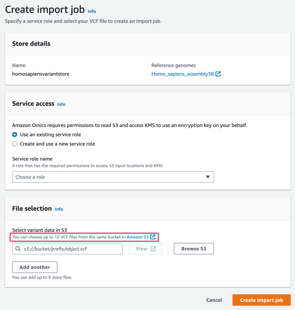 Amazon Omics Analytics の Variant Store へファイルの一括インポートができるようになりました ...