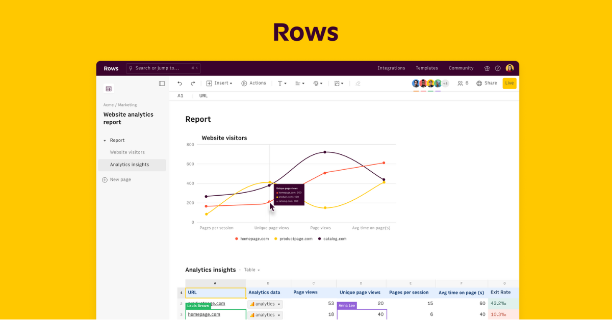 AIも使える高機能なスプレッドシートのサービス Rows をちょっと試してみる