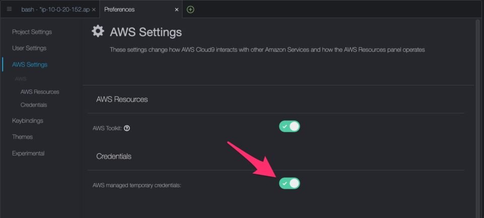 AWS Cloud9 で AWS CLI の実行がエラーになったときの対処方法 | DevelopersIO