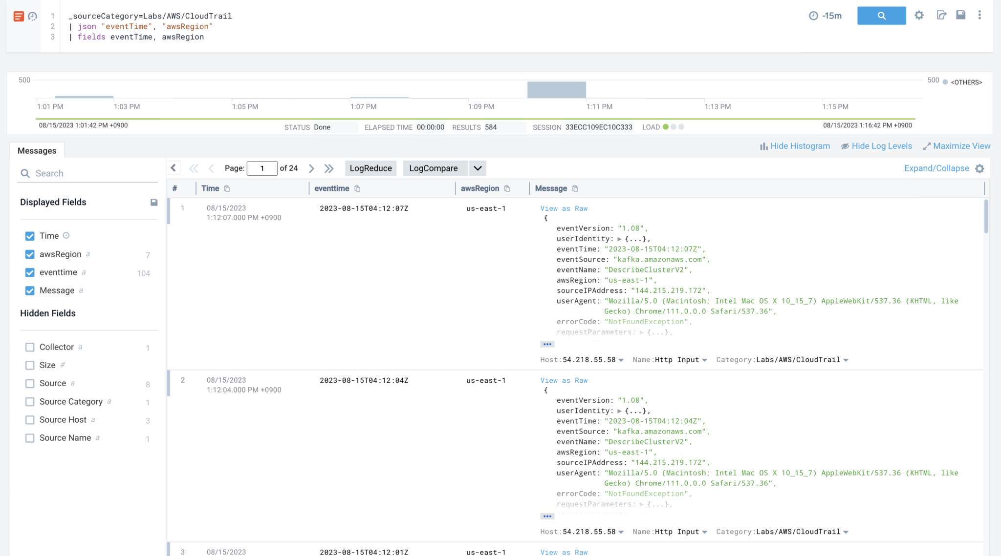 I tried hands-on some of the parse operators of Sumo Logic | DevelopersIO