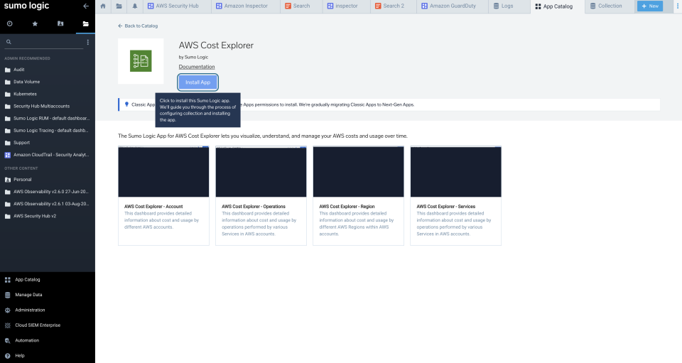Sending AWS Cost Explorer Logs to Sumo Logic | DevelopersIO