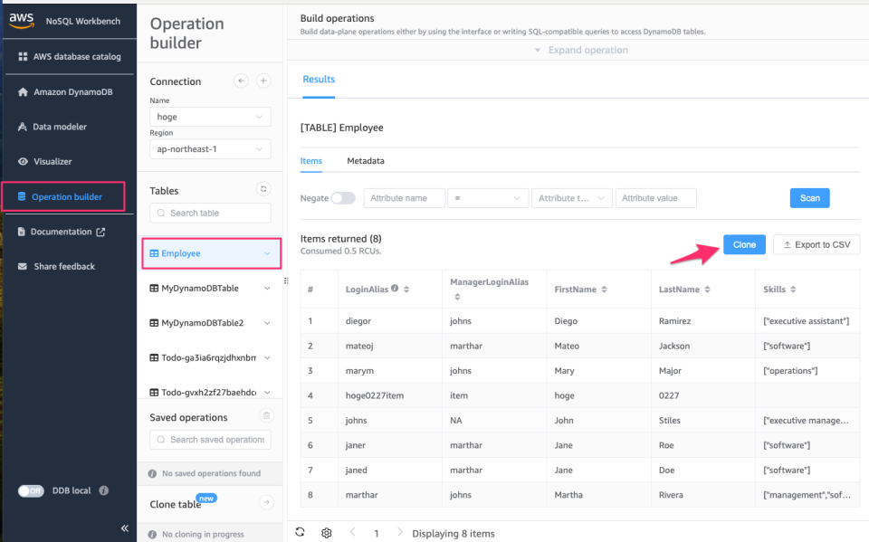 [アップデート] NoSQL Workbench for Amazon DynamoDB の v3.12.0 でテーブルクローン機能が追加され ...