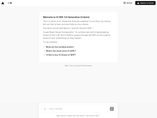Vercel AI SDK 3.0の新機能「Generative UI」をサンプルコードで試してみた | DevelopersIO