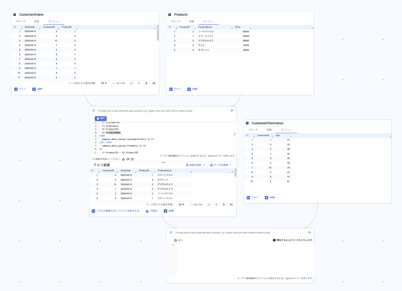 【新機能】BigQuery data canvasを早速触ってみた #GoogleCloudNext | DevelopersIO