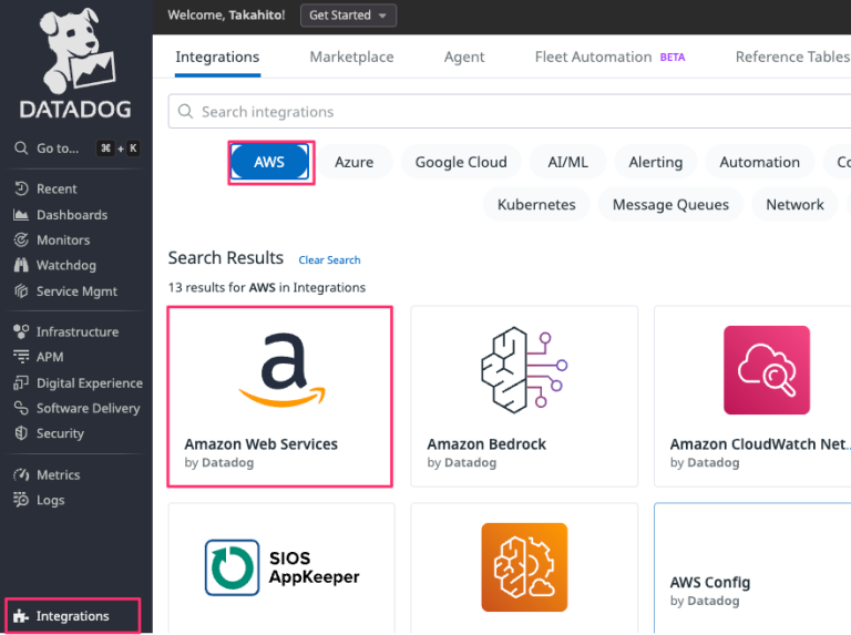 Datadog の AWS 統合機能を使いつつ、メトリクス収集対象のリージョンやリソースタイプをデフォルトから変更してみた ...